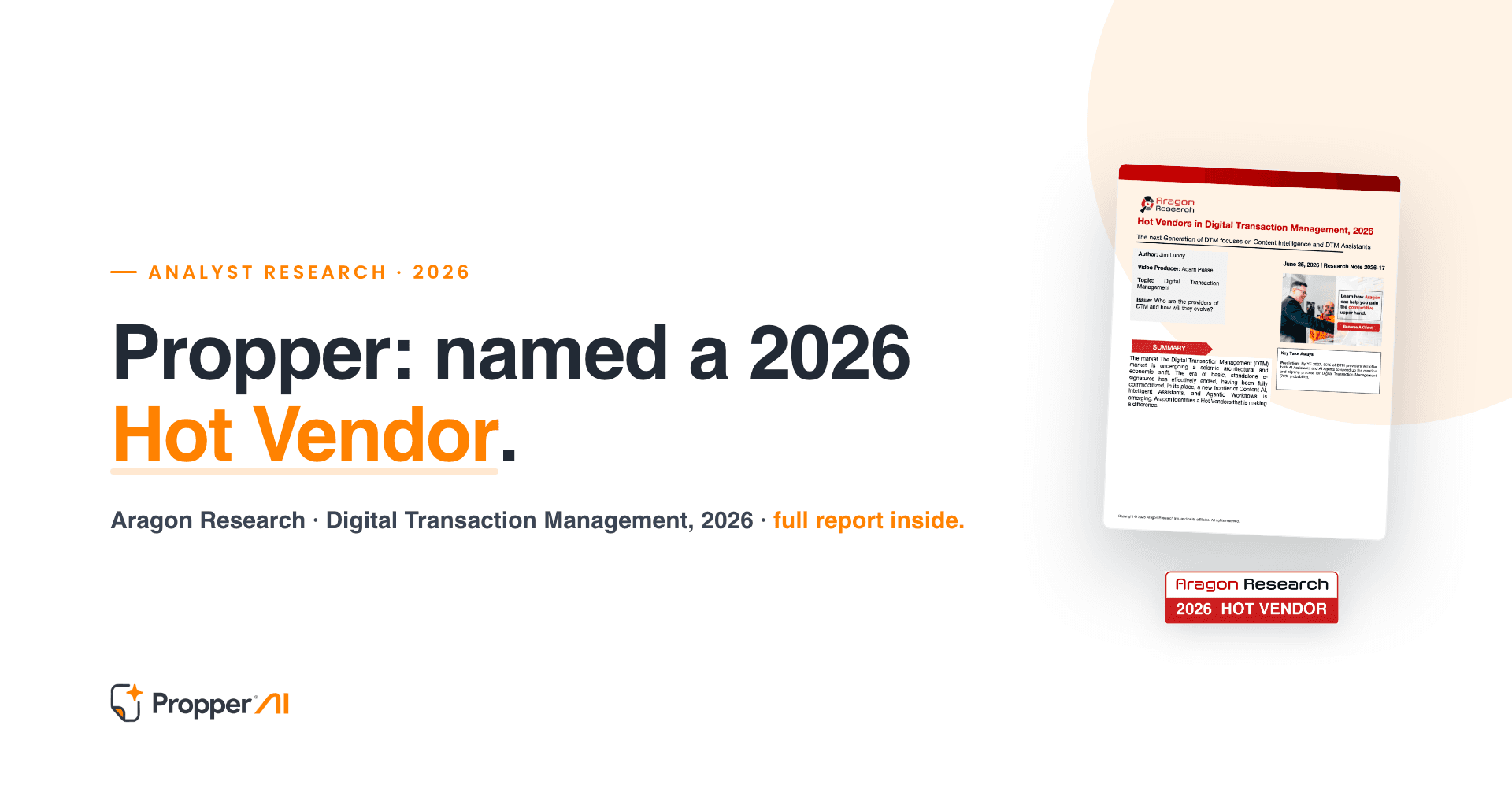 Propper Named a 2026 Hot Vendor by Aragon Research
