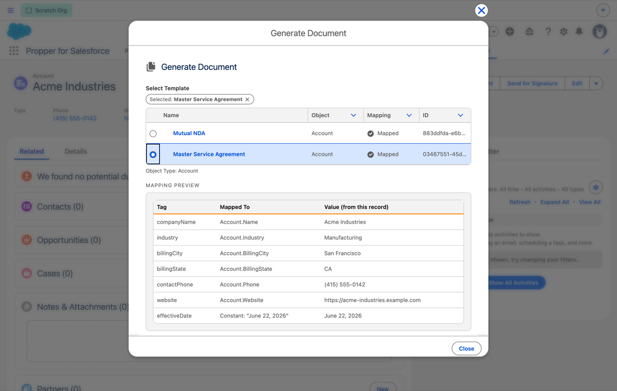 Mapping preview resolving record fields