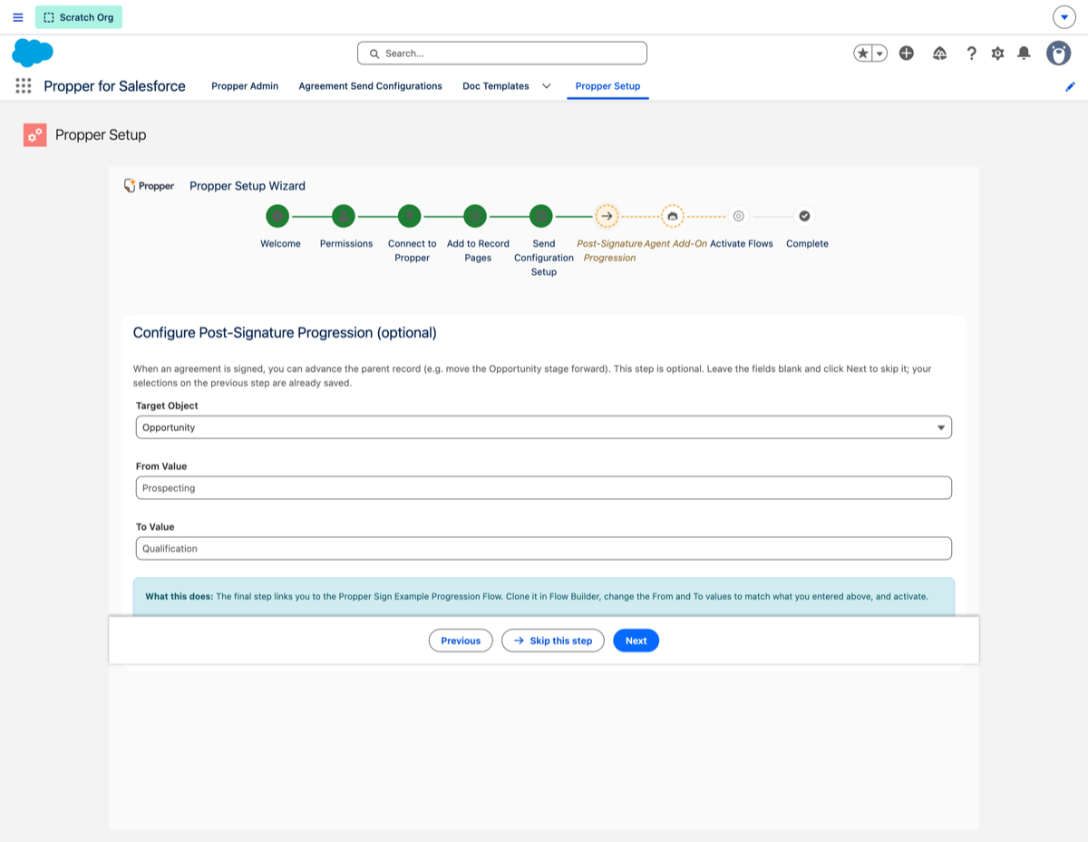 Step 6: Post-Signature Progression